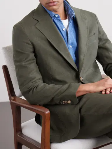 De Petrillo Linen Blazer - Men | Thumbnail 5 De Petrillo Linen Blazer - Men | Thumbnail 5