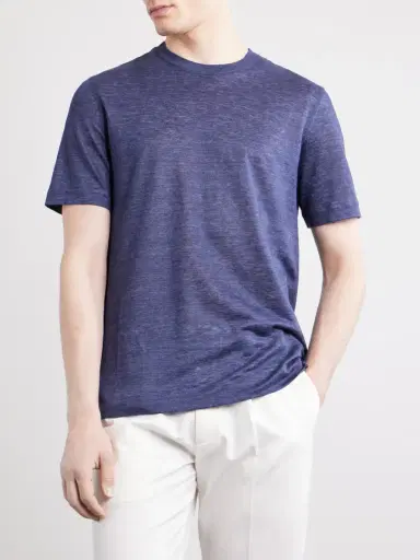 Zegna Oasi Knitted Linen T-Shirt - Men | Thumbnail 3