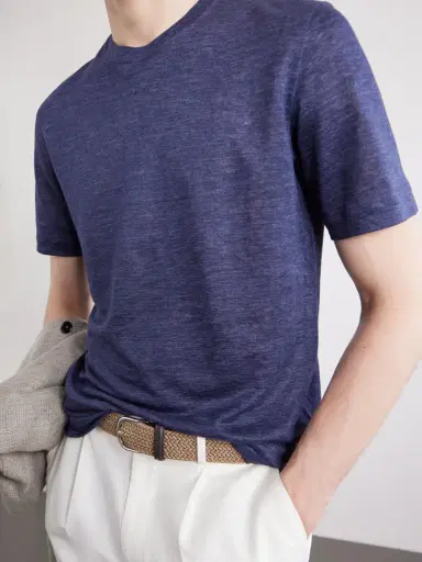 Zegna Oasi Knitted Linen T-Shirt - Men | Thumbnail 5
