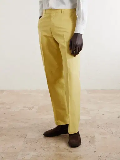 Paul Smith Straight-Leg Cotton and Linen-Blend Suit Trousers - Men | Thumbnail 3