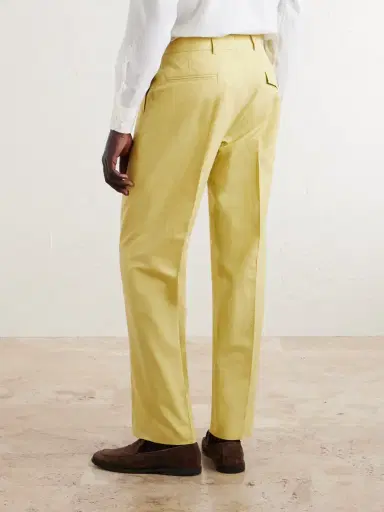 Paul Smith Straight-Leg Cotton and Linen-Blend Suit Trousers - Men | Thumbnail 4