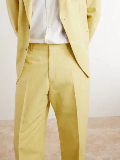 Paul Smith Straight-Leg Cotton and Linen-Blend Suit Trousers - Men | Thumbnail 5