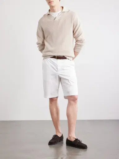Canali Straight-Leg Stretch Cotton-Blend Gabardine Shorts - Men | Thumbnail 2 Canali Straight-Leg Stretch Cotton-Blend Gabardine Shorts - Men | Thumbnail 2