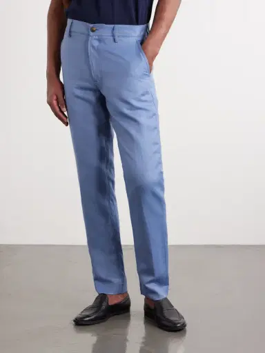 Canali Straight-Leg Wool and Linen-Blend Twill Suit Trousers - Men | Thumbnail 3