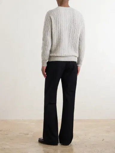 Drake's Cable-Knit Virgin Wool Sweater - Men | Thumbnail 4 Drake's Cable-Knit Virgin Wool Sweater - Men | Thumbnail 4