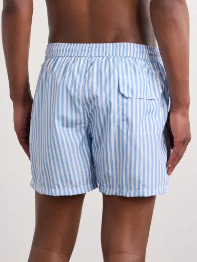 Thom Sweeney Straight-Leg Mid-Length Striped Swim Shorts - Men | Thumbnail 3 Thom Sweeney Straight-Leg Mid-Length Striped Swim Shorts - Men | Thumbnail 3