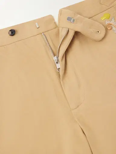 BODE Straight-Leg Cotton Feather Runner Trousers - Men | Thumbnail 6