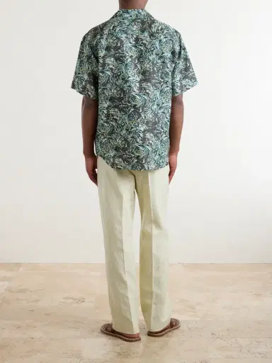 Auralee Printed Silk Satin Shirt - Men | Thumbnail 4 Auralee Printed Silk Satin Shirt - Men | Thumbnail 4