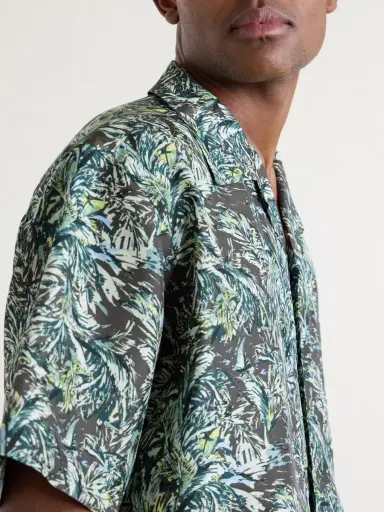 Auralee Printed Silk Satin Shirt - Men | Thumbnail 5 Auralee Printed Silk Satin Shirt - Men | Thumbnail 5