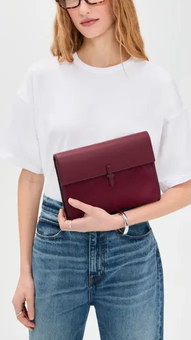 Hunting Season Large Soft Clutch in Suede | Thumbnail 3 Hunting Season Large Soft Clutch in Suede | Thumbnail 3