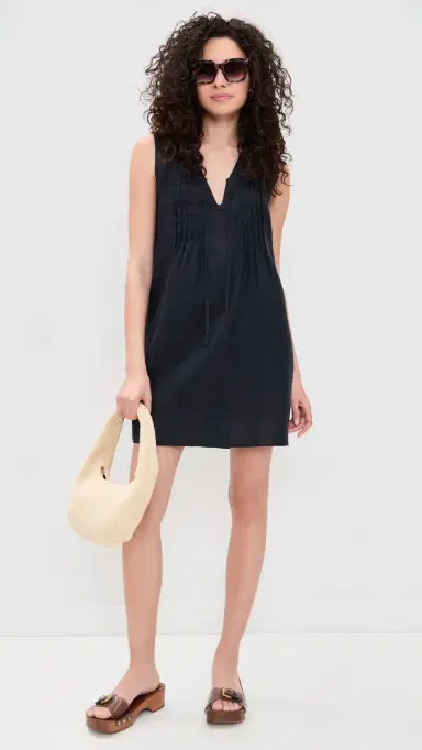 Splendid Stella Linen Mini Dress Lead | Thumbnail 5