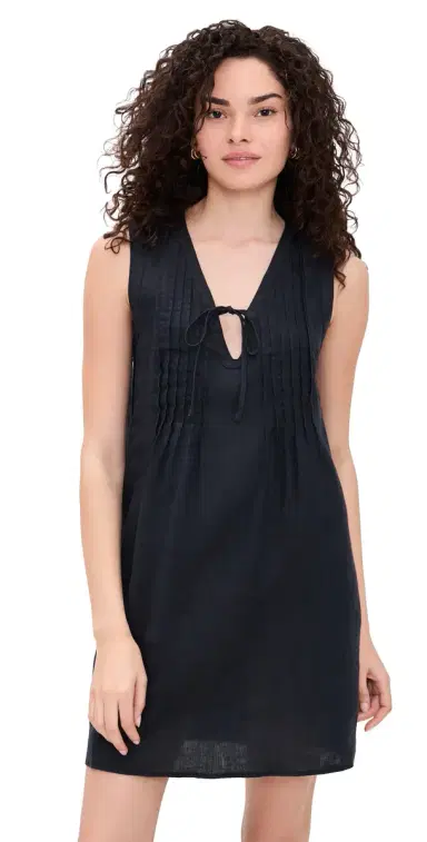 Splendid Stella Linen Mini Dress Lead | Thumbnail 1