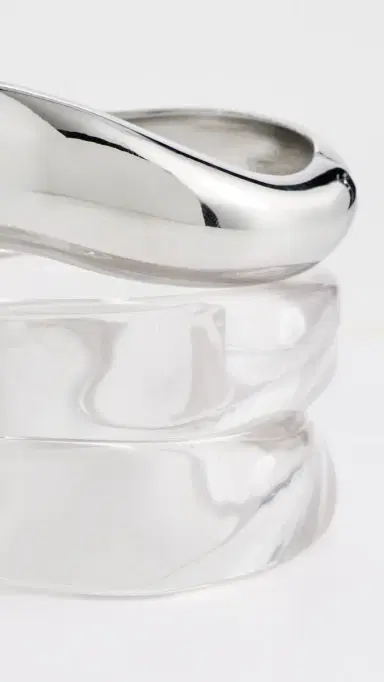 MAYAMAR Sierra Bangle Set Clear One Size | Thumbnail 4