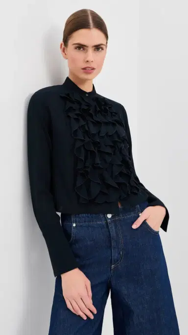 TWP Patti Button Down Top Midnight | Thumbnail 2 TWP Patti Button Down Top Midnight | Thumbnail 2