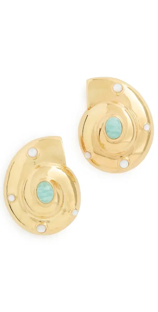 Nautilus Stud Earrings Gold One Size