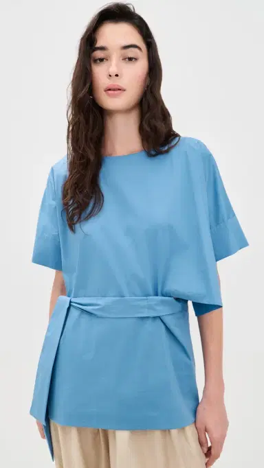 MEIMEIJ Poplin Top with Tie Waist Jasper 42 | Thumbnail 2