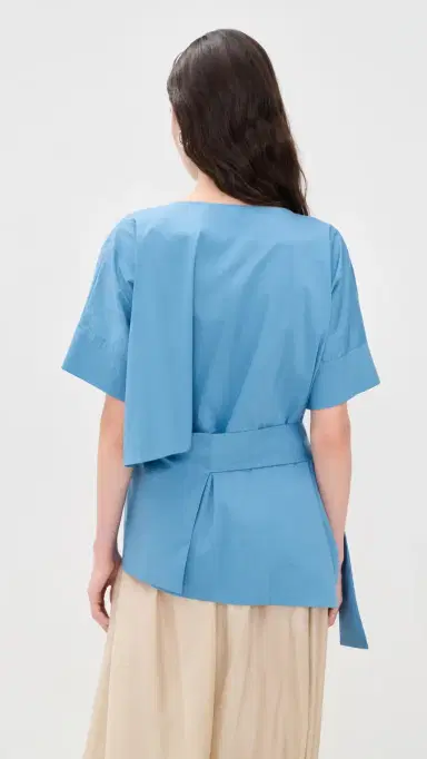 MEIMEIJ Poplin Top with Tie Waist Jasper 42 | Thumbnail 3