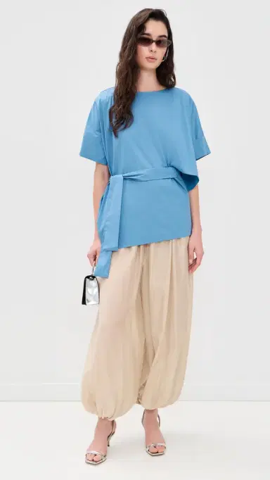 MEIMEIJ Poplin Top with Tie Waist Jasper 42 | Thumbnail 5