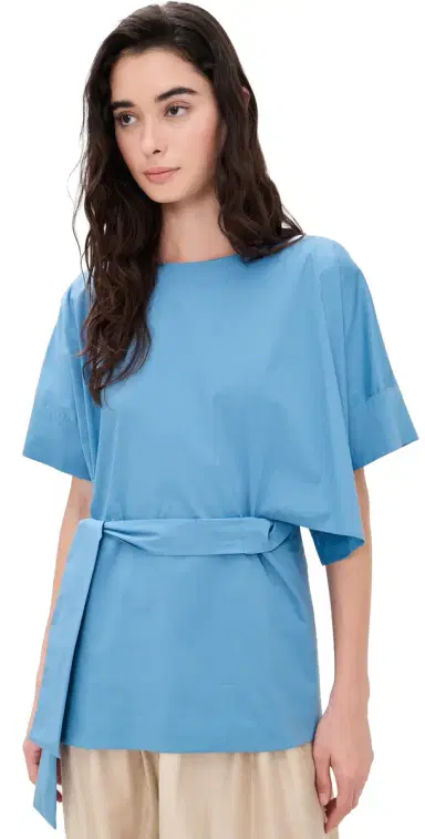 MEIMEIJ Poplin Top with Tie Waist Jasper 42 | Thumbnail 1