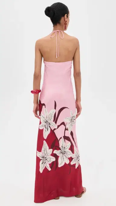 ROAME. Tallulah Satin Halter Dress Liliana M | Thumbnail 3