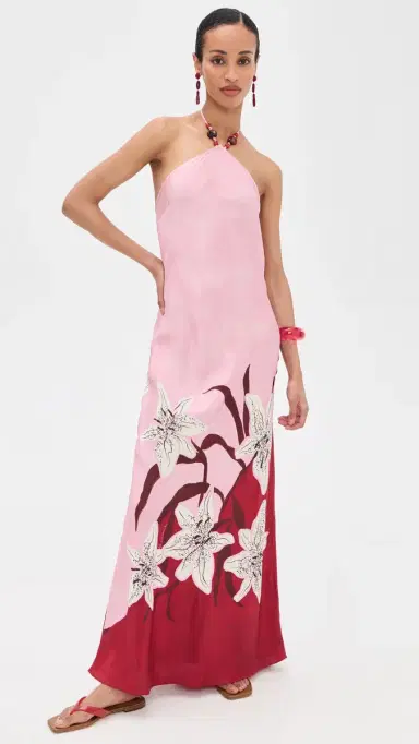 ROAME. Tallulah Satin Halter Dress Liliana M | Thumbnail 5