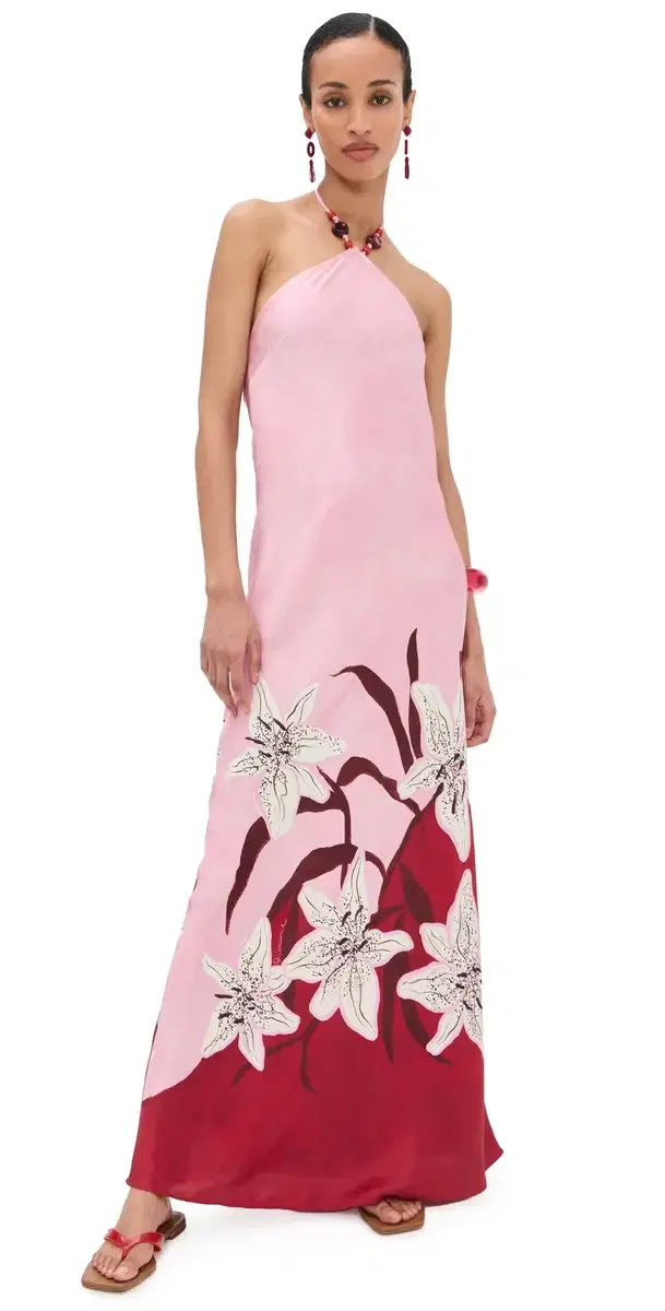 ROAME Tallulah Satin Halter Dress iliana