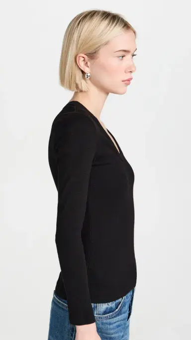 ENZA COSTA Textured Rib Top Black | Thumbnail 4 ENZA COSTA Textured Rib Top Black | Thumbnail 4