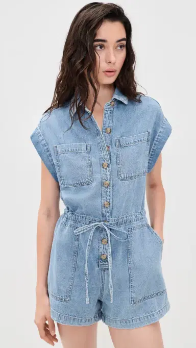 PAIGE Maliah Denim Romper Revolution 6 | Thumbnail 2