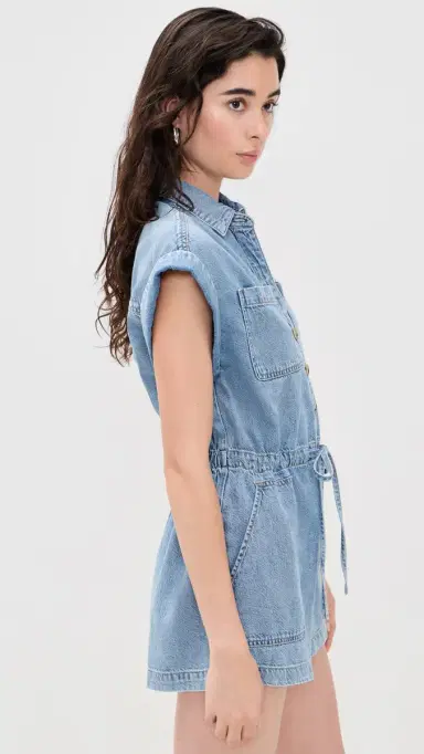 PAIGE Maliah Denim Romper Revolution 6 | Thumbnail 4