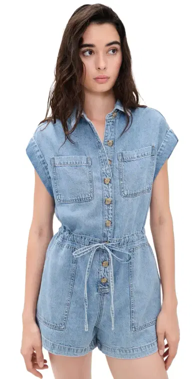 PAIGE Maliah Denim Romper Revolution 6 | Thumbnail 1