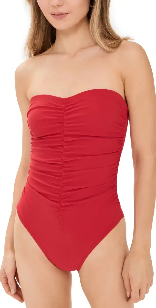 Basics Shelf Bra Bandeau One Piece Cherry