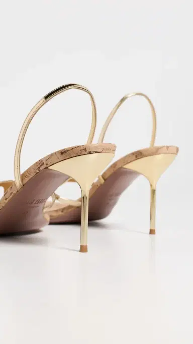 Paris Texas Lidia Slingbacks 70mm Gold-Naturale | Thumbnail 4 Paris Texas Lidia Slingbacks 70mm Gold-Naturale | Thumbnail 4