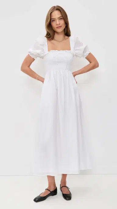 Hill House Home The Scarlett Midi Nap Dress White | Thumbnail 2 Hill House Home The Scarlett Midi Nap Dress White | Thumbnail 2