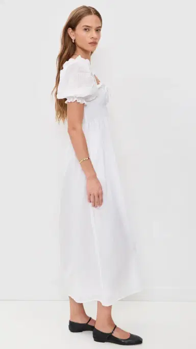 Hill House Home The Scarlett Midi Nap Dress White | Thumbnail 4 Hill House Home The Scarlett Midi Nap Dress White | Thumbnail 4