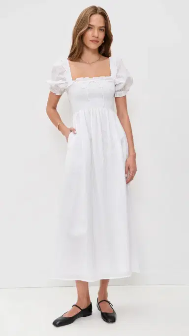 Hill House Home The Scarlett Midi Nap Dress White | Thumbnail 5 Hill House Home The Scarlett Midi Nap Dress White | Thumbnail 5