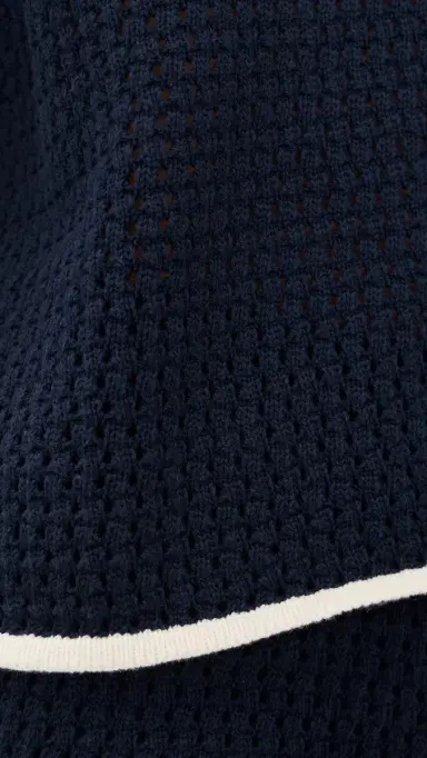 Velvet Lumae Polo Top Navy | Thumbnail 6