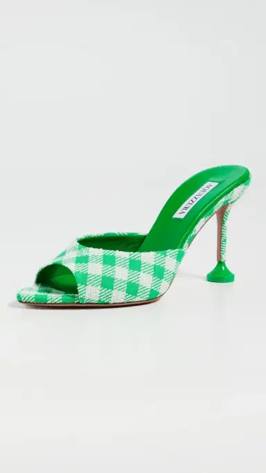 Aquazzura Bisous Mules Palm Green | Thumbnail 2