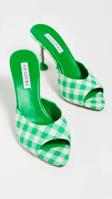 Aquazzura Bisous Mules Palm Green | Thumbnail 5