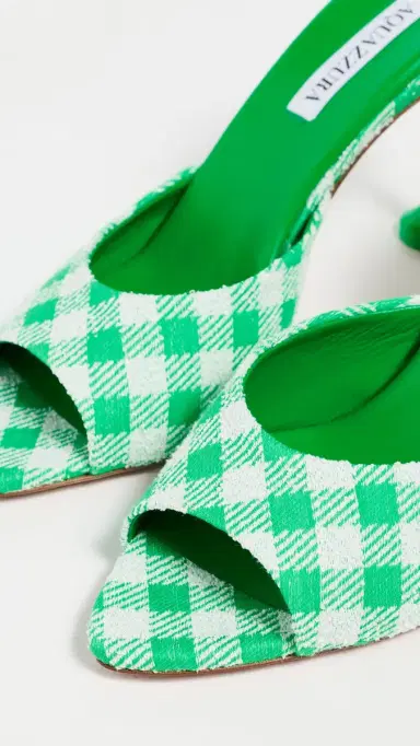 Aquazzura Bisous Mules Palm Green | Thumbnail 6