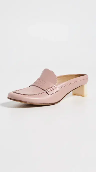 MM6 MAISON MARGIELA Leather Loafer Mules Misty Rose 37 | Thumbnail 2 MM6 MAISON MARGIELA Leather Loafer Mules Misty Rose 37 | Thumbnail 2