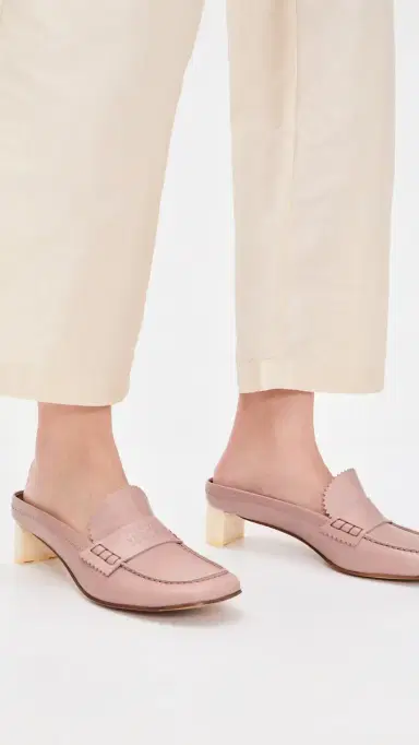 MM6 MAISON MARGIELA Leather Loafer Mules Misty Rose 37 | Thumbnail 3 MM6 MAISON MARGIELA Leather Loafer Mules Misty Rose 37 | Thumbnail 3