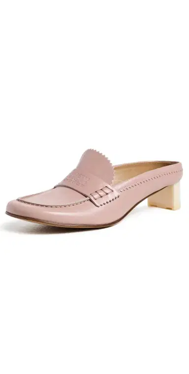 MM6 MAISON MARGIELA Leather Loafer Mules Misty Rose 37 | Thumbnail 1 MM6 MAISON MARGIELA Leather Loafer Mules Misty Rose 37 | Thumbnail 1