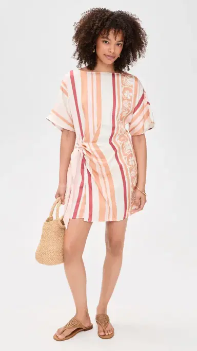 Kivari Lilia Mini Dress Pink Brown 8 | Thumbnail 5