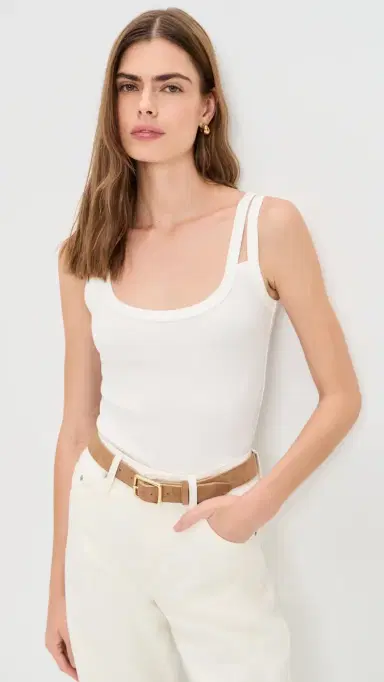 Askk NY Double Tank Top 100 Ivory S | Thumbnail 2 Askk NY Double Tank Top 100 Ivory S | Thumbnail 2