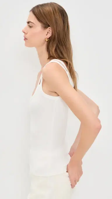 Askk NY Double Tank Top 100 Ivory S | Thumbnail 4 Askk NY Double Tank Top 100 Ivory S | Thumbnail 4