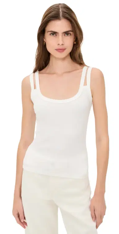 Askk NY Double Tank Top 100 Ivory S | Thumbnail 1 Askk NY Double Tank Top 100 Ivory S | Thumbnail 1