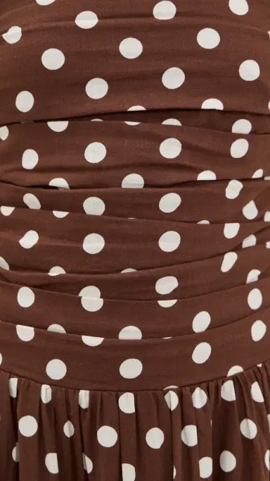 Joe's Jeans The Reina Linen Maxi Dress Chocolate/Ecru Dot | Thumbnail 6 Joe's Jeans The Reina Linen Maxi Dress Chocolate/Ecru Dot | Thumbnail 6