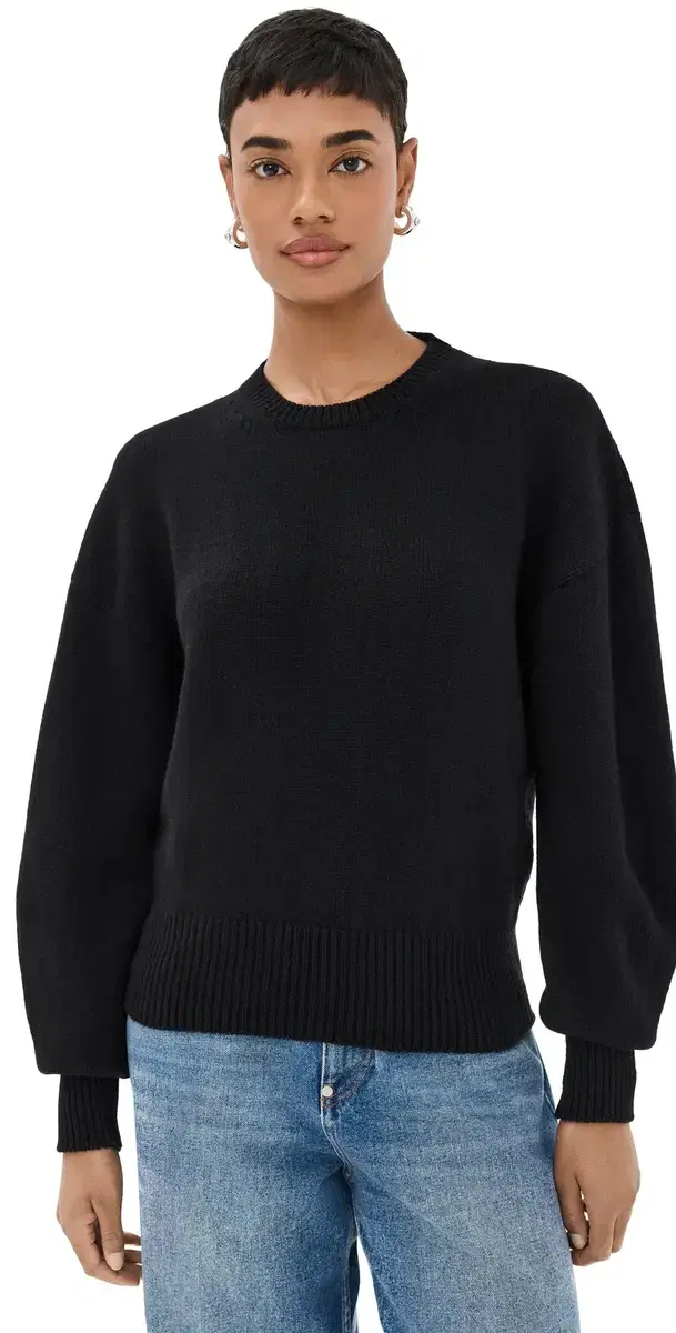 Cashmere Knit weatshirt Black