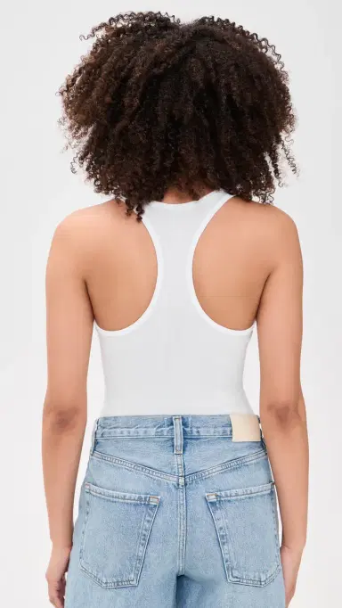 Commando Better Than Basic Rib Tank Thong Bodysuit White | Thumbnail 3
