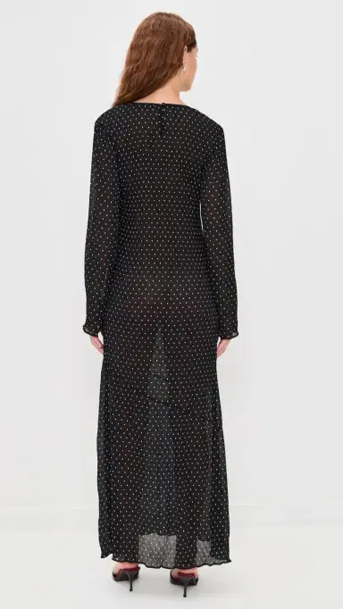 Lioness Haven Maxi Dress Noir Polka | Thumbnail 3